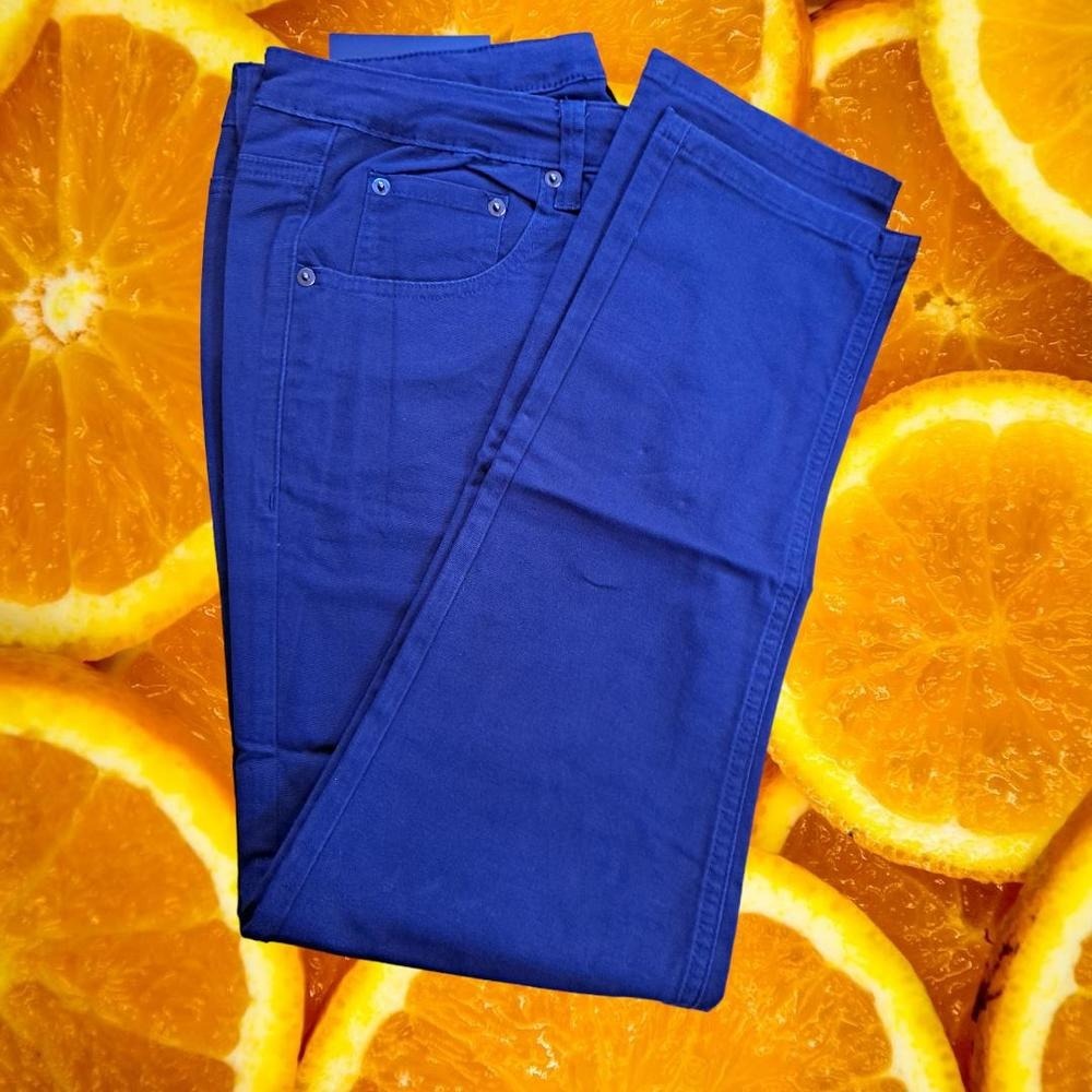 Under 5'10" Navy Canvas Pants Men's‎ Casual Chinos Work Wear Size 32x26